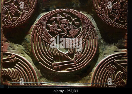 N/A. Anglais : Exposition dans le Robert C. Williams Paper Museum, Atlanta, Georgia, USA. Ce travail est assez vieux pour qu'il soit dans le . La photographie était permise dans le musée sans restriction. 20 mars 2014, 13:15:31. Daderot 210 pour l'impression de bloc papier peint, Chine, bois - Robert C. Williams DSC00409 - Musée du Papier Banque D'Images