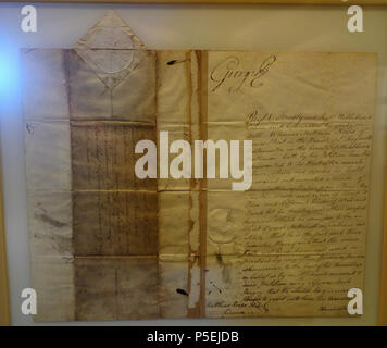 N/A. Anglais : Exposition dans le Robert C. Williams Paper Museum, Atlanta, Georgia, USA. Ce travail est assez vieux pour qu'il soit dans le . La photographie était permise dans le musée sans restriction. 20 mars 2014, 13:32:16. Daderot 459 Document par Mathias Koops sur l'invention du papier fabriqué à partir de bois - Robert C. Williams DSC00539 - Musée du Papier Banque D'Images