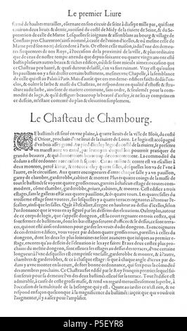 N/A. Anglais : Page de texte discutant le Château de Vincennes et le Château de Chambord, de : Le premier volume des Plus Excellents Bastiments de France par Jacques I Androuet du Cerceau.  <--page précédente page suivante -- > . 1576. Jacques I Androuet du Cerceau (1510-1585) Noms alternatifs Jacques Androuet Jacques Androuet du Cerceau, l'Ancien ; Jacques Androuet du Cerceau, Jacques Androuet DuCerceau Androuet Ducerceau ; Jacques, architecte français Description graveur et dessinateur de cuivre père de Baptiste Androuet du Cerceau père de Jacques II Androuet du Cerceau Date de birt Banque D'Images