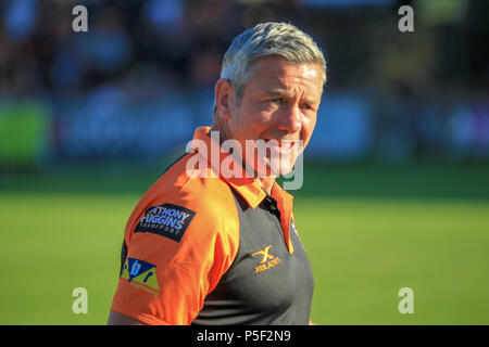 Vendredi 22 juin 2018 , Mend-A-Jungle flexible Stadium, Angleterre ; Betfred Super League, Castleford Tigers v Wigan Warriors ; Darryl Powell Castleford Tigers Banque D'Images