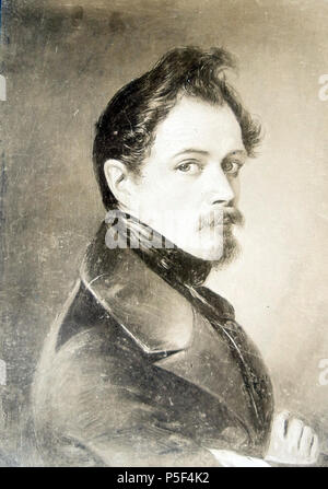 N/A. Deutsch : Adolf Henselt (1814-1889), von der Fotografie Miniaturmalerei Grahl Août English : Adolf Henselt (1814-1889), photographie de peinture miniature en août Grahl . um 1830/1840. Grahl Août (1791-1868) beauftragte Joseph Albert (1825-1886) Hoffotograf Königshauses des bayrischen seine Bilder abzulichten 61 Adolf Henselt (1814-1889), peintre d'août Grahl Banque D'Images