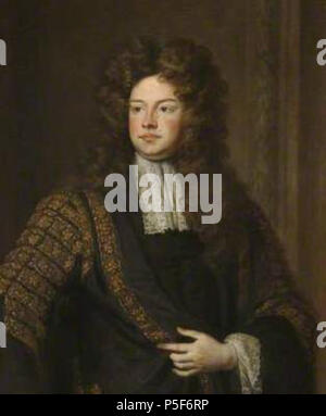 Charles Montagu (1661-1715), 1 comte de Halifax, fondateur de la Banque d'Angleterre (1694), Chancelier de l'Échiquier 328 Charles Montagu par Godfrey Kneller Banque D'Images