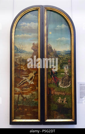 N/A. Anglais : Exposition dans le Germanisches Nationalmuseum, Nuremberg, Allemagne. 23 octobre 2016, 06:58:11. 86 Daderot allégorie de la vie et de la mort, du Haut-Rhin, ch. 1480, peinture sur bois - Germanisches Nationalmuseum, Nuremberg - Allemagne - DSC02925 Banque D'Images