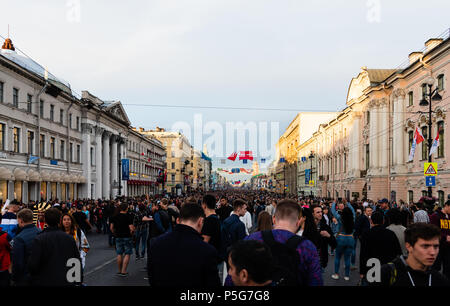 Fans en Russie pendant la Coupe du Monde FIFA 2018 Banque D'Images