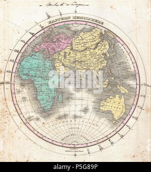 1827 Finley Site de l'hémisphère oriental (Asie, Australie, Europe, Afrique) - Geographicus - EasternHemisphere-finley-1827. Banque D'Images