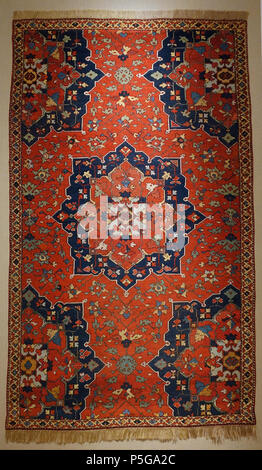 N/A. Anglais : Exposition dans le Musée Aga Khan - Toronto, Canada. Ce travail est assez vieux pour qu'il soit dans le . La photographie était permise dans le musée sans restriction. 6 octobre 2015, 12:25:50. Daderot 277 tapis, l'ouest de l'Anatolie, Ushak, 16e siècle, la laine - Musée Aga Khan - Toronto, Canada - DSC06787 Banque D'Images