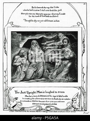 N/A. Anglais : plaque de William Blake's Illustrations du livre de Job . 1826. William Blake (1757-1827) 209 l'Blake-Job-édredon Banque D'Images