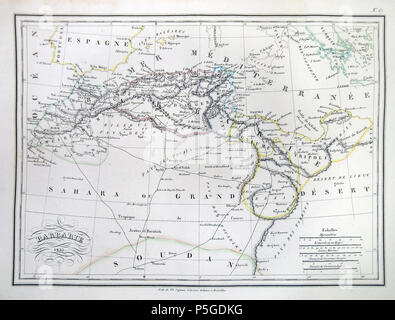 1833 Malte-Brun Site d'Afrique du Nord ou barbarie - Geographicus - AFRIQUEAMÉRIQUE-mo-1837. Banque D'Images