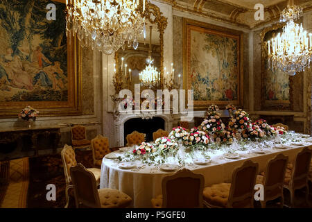 N/A. Anglais : Intérieur de Waddesdon Manor - Buckinghamshire, Angleterre. 8 juin 2016, 07:13:26. Daderot 455 Salle à manger - Waddesdon Manor - Buckinghamshire, Angleterre - DSC07614 Banque D'Images