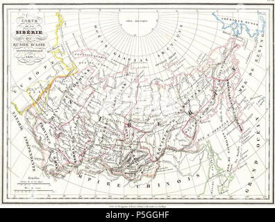 1836 Malte-brun Carte de la Russie en Asie et en Sibérie - Geographicus - Siberie-mo-1836. Banque D'Images