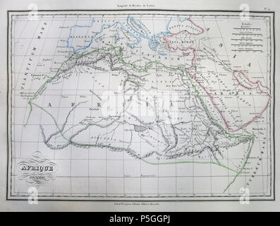 Malte-Brun 1837 Carte de l'Afrique dans l'Antiquité - Geographicus - AfricaAncient-mo-1837. Banque D'Images