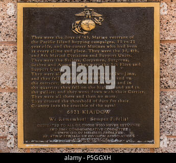 Veterans Memorial, Camp Pendleton, Oceanside, ca us Banque D'Images