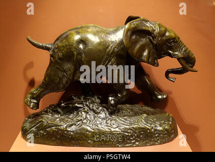 N/A. Anglais : Exposition dans le Middlebury College Museum of Art - Middlebury, Vermont, USA. 4 mars 2017, 15:19:18. 65 Daderot tournant, par l'éléphant d'Antoine-Louis Barye, non daté, bronze - Middlebury College Museum of Art - Middlebury, Vermont - DSC08144 Banque D'Images