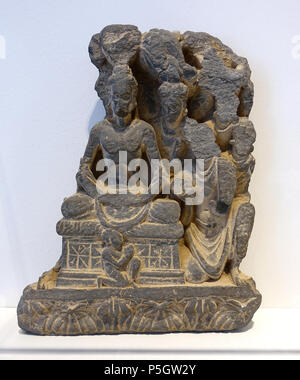 N/A. Anglais : Exposition dans le John et Mable Ringling Museum of Art - Sarasota, Floride, USA. 19 mars 2017, 16:33:18. Daderot 506 Bouddha Gandhara, émacié, 3e ou 4e siècle, schiste gris - John et Mable Ringling Museum of Art - Sarasota, FL - DSC00664 Banque D'Images