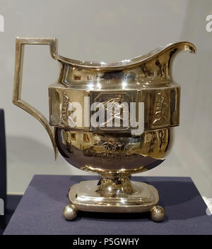 N/A. Anglais : Exposition dans le Dallas Museum of Art, Dallas, Texas, USA. 7 mai 2017, 16:02:25. 390 Daderot Creamer par Hugh Wishart, ch. 1815, argent - Dallas Museum of Art - DSC04776 Banque D'Images