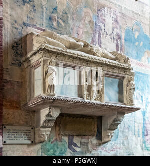 N/D N/A. N/A 347 de l'Église Eremitani (Padoue) - Intérieur - tombe de Ilario Sanguinacci Banque D'Images