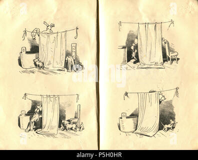 N/A. illustration de Wilhelm Busch's story 'Das bad warme und andere, Bildergeschichten» . avant le 9 janvier 1908. Wilhelm Busch (1832-1908) Allemand Description dessinateur, peintre et poète Date de naissance/décès 15 Avril 1832 9 janvier 1908 Lieu de naissance/décès Wiedensahl Mechtshausen lieu de travail Munich, Francfort, Wiedensahl contrôle d'autorité : Q109540 VIAF:22139423 ISNI:0000 0001 0877 704X ULAN:500026717 RCAC:n:NLA79133995 35024197 5 WorldCat (Wilhelm Busch)das warme bad 06 Banque D'Images