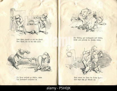 N/A. illustration de Wilhelm Busch's story 'Das bad warme und andere, Bildergeschichten» . avant le 9 janvier 1908. Wilhelm Busch (1832-1908) Allemand Description dessinateur, peintre et poète Date de naissance/décès 15 Avril 1832 9 janvier 1908 Lieu de naissance/décès Wiedensahl Mechtshausen lieu de travail Munich, Francfort, Wiedensahl contrôle d'autorité : Q109540 VIAF:22139423 ISNI:0000 0001 0877 704X ULAN:500026717 RCAC:n:NLA79133995 35024197 5 WorldCat (Wilhelm Busch)das warme bad 26 Banque D'Images