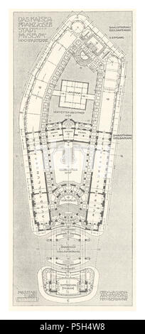 N/A. Studie Stadtmuseum Karlsplatz, Wien Bd. III Heft 5, 6, 7 Concept, pas réalisé . Entre 1898 et 1906. Otto Wagner, architecte, de numérisation et de post-traitement par Hubertl 802 Wagner - Studie Stadtmuseum Karlsplatz, Wien Bd. III Heft 5, 6, 7 - Hochparterre Banque D'Images