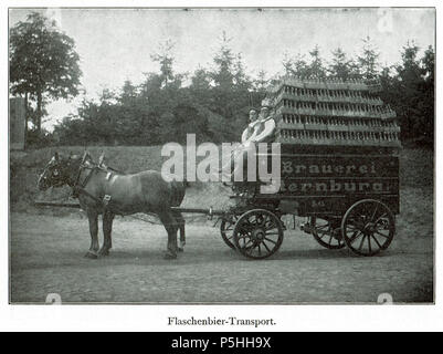 230 Brauerei Sternburg (Lützschena), Transport von Flaschenbier, um 1907 Banque D'Images