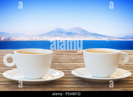 Café pour deux à Naples Banque D'Images