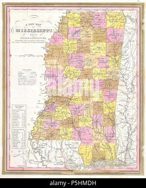 1846 Burroughs - Mitchell Site du Mississippi - Geographicus - MS-M-1846. Banque D'Images