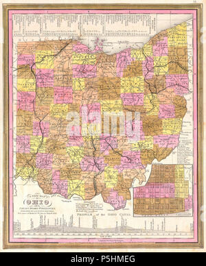 1846 Burroughs - Mitchell Site de l'Ohio - Geographicus - Ohio-M-1846. Banque D'Images