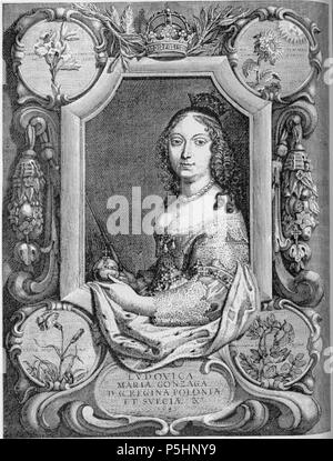 N/A. Portrait de Maria Ludovica de Gonzague (1611-1667), Reine de Pologne . circa 1773. N/A 19 Ludovica Maria Gonzaga Banque D'Images