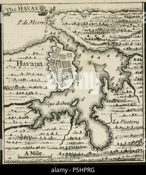 211733 carte de La Havane par BPL Popple 12807 Banque D'Images