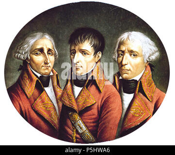 N/A. Français : Les trois consuls français (Jean-Jacques Régis de Cambacérès, Napoléon Bonaparte, Charles-François Lebrun) Français : Les trois consuls de la Constitution de l'an VIII (de gauche à droite : Cambacérès, Bonaparte, Lebrun) . 1803. fr:Henri-Nicolas Van Gorp 338 consuls honoraires Banque D'Images