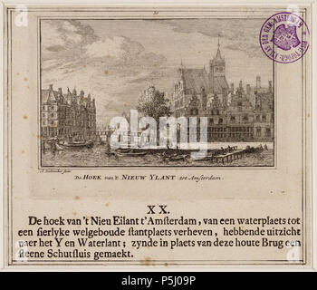 N/A. Nederlands : Beschrijving de Hoek van 't Nieuw Amsterdam 33 Ylant tot het Nieuwe Eiland, plus tard bekend Als het en Kamperhoofd Prins Hendrikkade 96-108. Op de voorgrond het IJ, het IJ Afgesloten plus tard en Open Havenfront. Liens de ingang Waalseilandsgracht en de huizen van de Binnenkant. Datering voorstelling : 1650 (c)-1675 (c) Techniek : ets. Documenttype prent Vervaardiger Rademaker, Abraham (1675-1735) Collectie Collectie Stadsarchief Amsterdam : tekeningen en prenten Datering 1725 Open Havenfront Waalseilandsgracht Geografische naam Prins Hendrikkade Binnenkant Inventarissen http://arch Banque D'Images