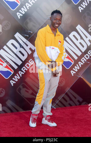 Santa Monica, USA. 25 Jun, 2018. Frenchy assiste à la remise des prix de la NBA 2018 de Barker Hanger, Santa Monica, Californie le 25 juin 2018 Crédit : Eugene pouvoirs/Alamy Live News Banque D'Images