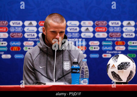 Kaliningrad, Russie, 27 juin 2018. Eric Dier d'Angleterre l'Angleterre au cours d'une conférence de presse, avant leur Coupe du Monde 2018 Groupe G match contre la Belgique, au stade de Kaliningrad le 27 juin 2018 à Kaliningrad, Russie. (Photo de Daniel Chesterton/phcimages.com) : PHC Crédit Images/Alamy Live News Banque D'Images