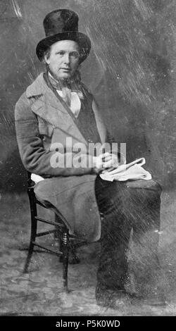 N/A. Anglais : Horace Greeley portrait en pied, de trois-quarts vers la droite, assis dans une chaise, portant chapeau, grand journal plié dans lap, tapis sur le plancher. Entre 1844 et 1860. Mathew Brady (1822-1896) Description photographe américain, photographe de guerre, photojournaliste et journaliste Date de naissance/Décès Mer 18 Mai 1822 15 janvier 1896 Lieu de naissance/décès Warren Comté Manhattan période de travail, de 1844 à environ 1887 lieu de travail Ville de New York, Washington, D.C. le contrôle d'autorité : Q187850 VIAF:22965552 ISNI:0000 0001 2209 4376 ULAN:500126201 RCAC:n:10570155 World Nara81140569 Banque D'Images