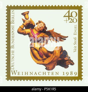 N/A. Anglais : noël 1989 stamp ; image par Veit Stoss. Designer : Stelzer. . Deustche Bundespost Berlin, à l'aide d'image de Veit Stoss (1448-1533) Noms alternatifs Veit Stoß allemand, polonais Wit Stwosz Description sculpteur allemand, sculpteur sur bois et peintre Date de naissance/décès vers 1447 20 septembre 1533 Lieu de naissance/décès Horb am Neckar Nuremberg contrôle d'autorité : Q163800 VIAF:35249570 ISNI:0000 0001 0964 2286 ULAN:500007868 RCAC:n80145086 ALN:35210284 33 WorldCat 1989-berlin-weihnachten-40 Banque D'Images