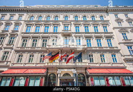Célèbre l'hôtel Sacher, à Vienne, Autriche Banque D'Images