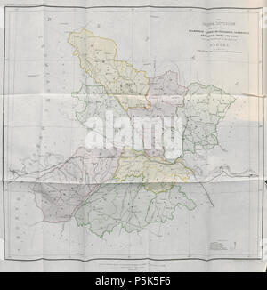 46 UN COMPTE Statistiques du Bengale - Volume 13 Carte Banque D'Images