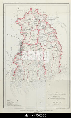 46 UN COMPTE Statistiques du Bengale - Volume 2 Carte Banque D'Images