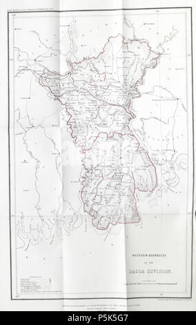 46 UN COMPTE Statistiques du Bengale - Volume 5 Carte Banque D'Images