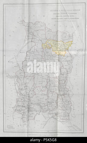 46 UN COMPTE Statistiques du Bengale - Volume 7 Carte Banque D'Images