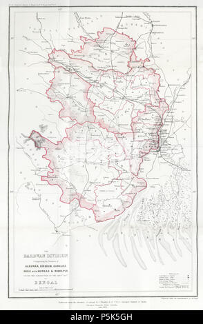 46 UN COMPTE Statistiques du Bengale - Volume 3 Carte Banque D'Images