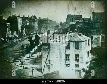 N/A. Deutsch : Boulevard du Temple, 1839 . 1839. Louis Daguerre (1787-1851) Noms alternatifs Louis Jacques Mandé Daguerre, physicien français Description photographe, peintre, inventeur et chimiste Date de naissance/décès 18 Novembre 1787 10 juillet 1851 Lieu de naissance/décès Cormeilles-en-Parisis Bry-sur-Marne contrôle d'autorité : Q131405 VIAF:44310225 ISNI:0000 0001 1471 4125 ULAN:500022993 RCAC:n87136265 Bibliothèque ouverte:OL2409647WorldCat 226 un boulevard à Paris, 1839 Banque D'Images