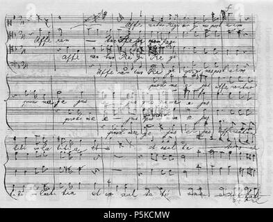 N/A. Anglais : Croquis de Afferentur regi, p.1 . 1861. Anton Bruckner 64 Vincent Delerm (Afferentur Banque D'Images