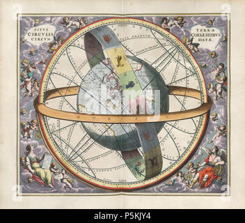 N/A. Andreas Cellarius : Harmonia macrocosmica seu atlas universalis et Novus, totius universi creati cosmographiam exhibens generalem, et novam. Planche 11. CIRCVLIS COELESTIBVS CIRCVNDATAE SITVS TERRAE - l'emplacement de la Terre entourée par les cercles célestes. 1661. Andreas Cellarius (1596-1665) Description cartographe allemand Date de naissance/décès 1596 1665 Lieu de naissance/décès Neuhausen Hoorn contrôle d'autorité : Q496645 VIAF:100166893 ISNI:0000 0001 2283 4178 RCAC:n82045031 GND:12487830X SELIBR:313756 285 Cellarius Harmonia Macrocosmica WorldCat - Situs Terrae Circulis coelest Banque D'Images