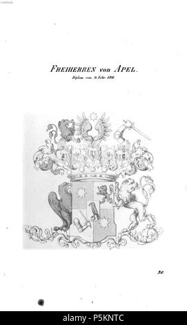 N/A. Wappen Apel - Tyroff AU.jpg . Entre 1831 et 1868. - Tyroff 114 Apel inconnu à Banque D'Images