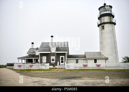 Highland Light, également connu comme le phare de Cape Cod dans le Massachusetts, Truro Nord Banque D'Images