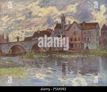 Deutsch : Brücke von Moret-sur-Loing English : Pont de Moret-sur-Loing vers 1885. N/A 84 012 Alfred Sisley Banque D'Images