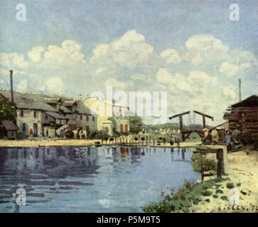 Deutsch : Kanal English : le canal Saint-Martin 1872. N/A 84 035 Alfred Sisley Banque D'Images