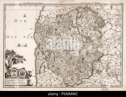 N/A. Eesti : Ludwig August Mellin, 'Atlas von Liefland, oder von den Gouvernementern beyden u. Herzogthümern Ehstland Lief- und, und der Provinz Oesel'. English : 'ce travail contenant 14 cartes est le premier Atlas complet de la Lettonie et l'Estonie. Le compilateur de l'atlas, le comte Ludwig August Mellin (1754-1835), était un Allemand de la Baltique qui est né à Tuhala, l'Estonie, alors une province de l'Empire russe. Lors d'une visite à Riga en 1782, le Prince Paul de Russie aurait demandé à voir une carte montrant l'emplacement de la division de la Livonienne armée russe. Quand il s'avérait qu'un tel site existait, M Banque D'Images