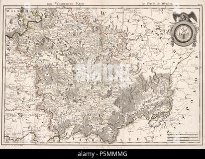 N/A. Eesti : Ludwig August Mellin, 'Atlas von Liefland, oder von den Gouvernementern beyden u. Herzogthümern Ehstland Lief- und, und der Provinz Oesel'. 1798. Août 1754 Ludwig Mellin (1835) 148-von Liefland Atlas 2 Banque D'Images